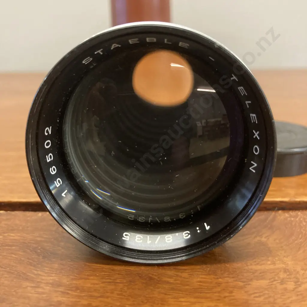 Staeble-Telexon 1:3.8/135 Lens West Germany With Leather Case Image 1++